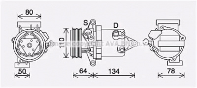 AVA QUALITY COOLING dnk437 -  Компрессор, кондиционер